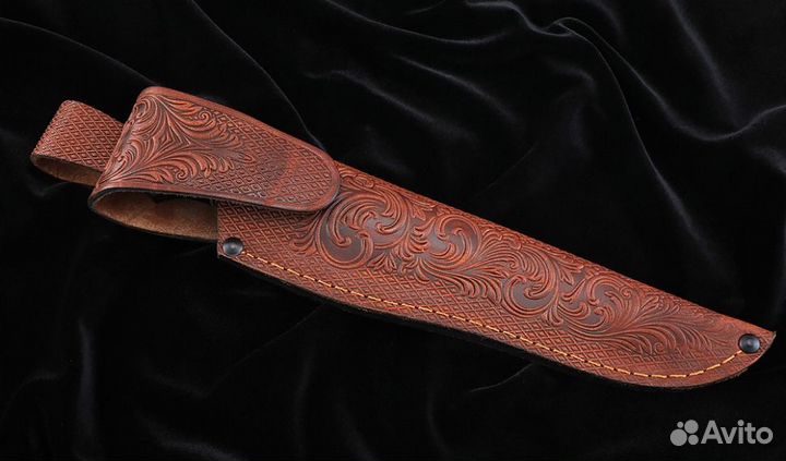 Нож Ловчий S390 рукоять карбон железное дерево чер