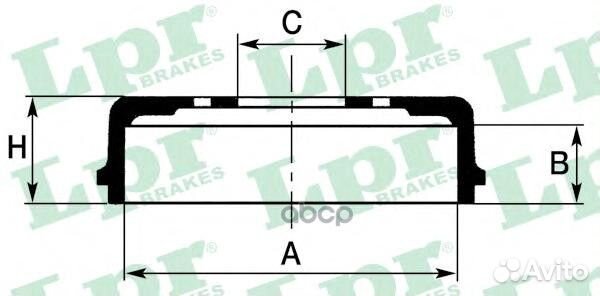 Барабан тормозной fiat doblo 01/idea 04/linea