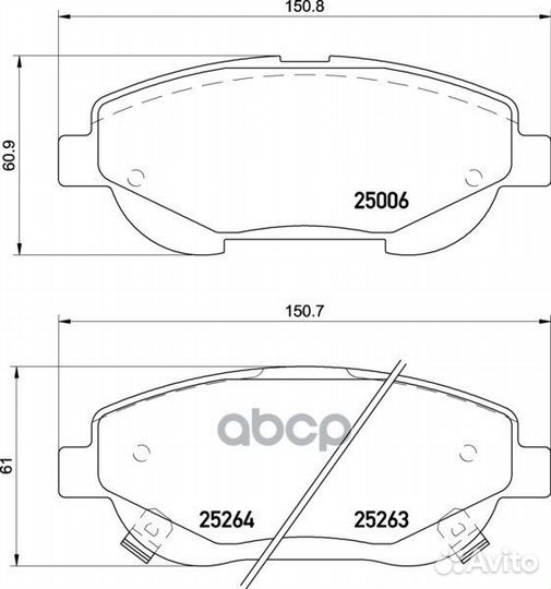 Колодки тормозные дисковые перед NP1158 NIS