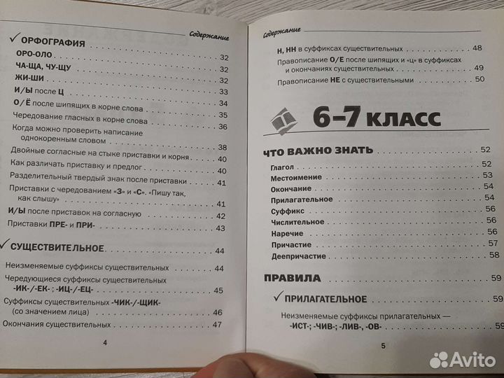 Правила русского языка в схемах и таблицах