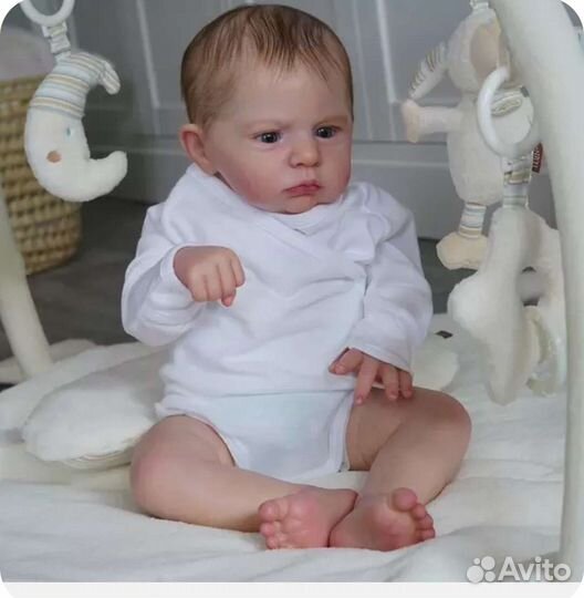 Кукла Реборн мальчик 60 см с набором одежды