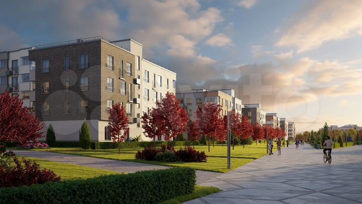 2-к. апартаменты, 44,1 м², 1/6 эт.