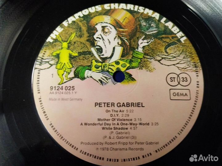 Peter Gabriel 1978 Germany винил