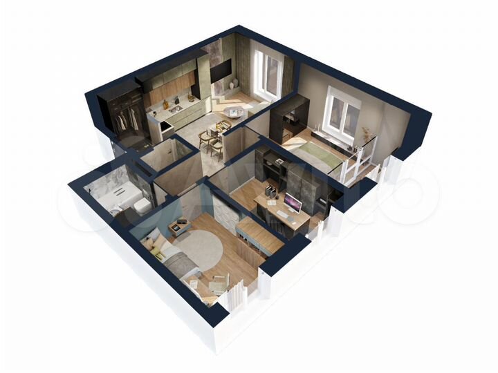 4-к. квартира, 62,6 м², 22/25 эт.