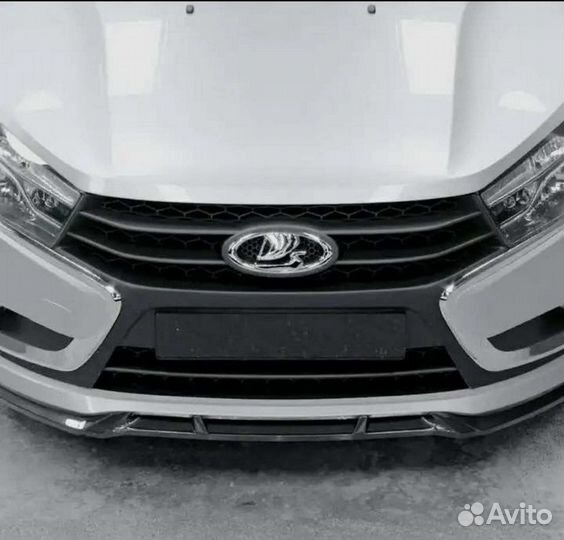 Сплитер, юбка переднего бампера Лада vesta