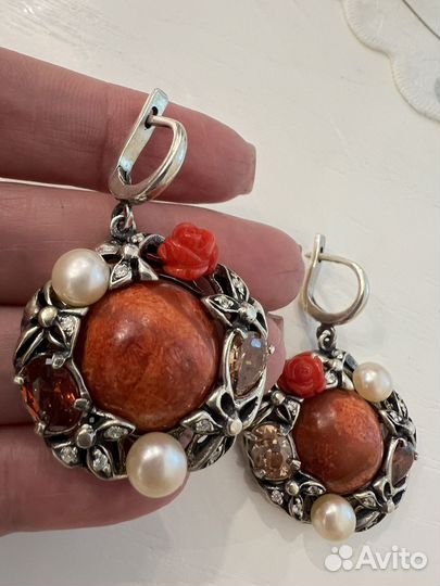 Серьги серебряные