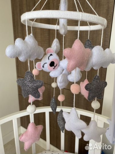 Мобиль из фетра+ кронштейн+музыкальный блок