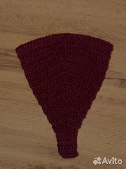Чепчик косынка вязанный