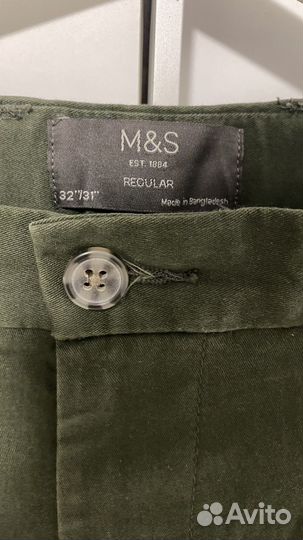 Мужские брюки чинос mark & spenser, 32/31