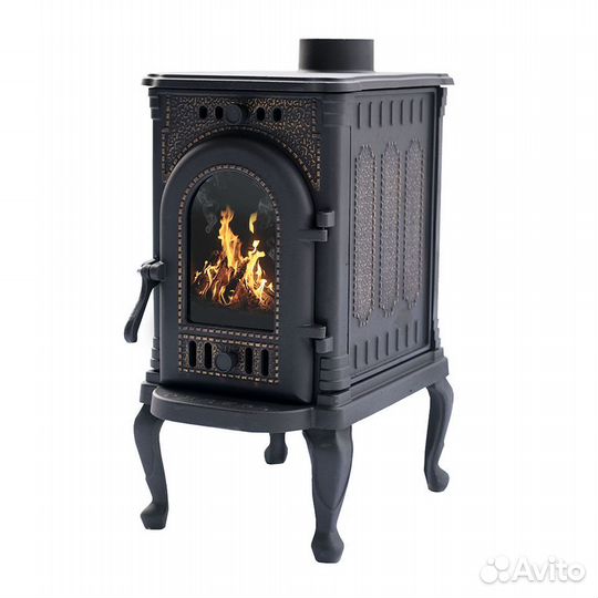 Печь камин чугунная