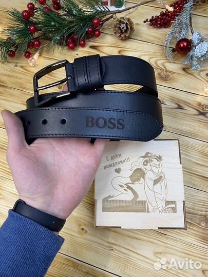 Ремень с гравировкой из отборной кожи