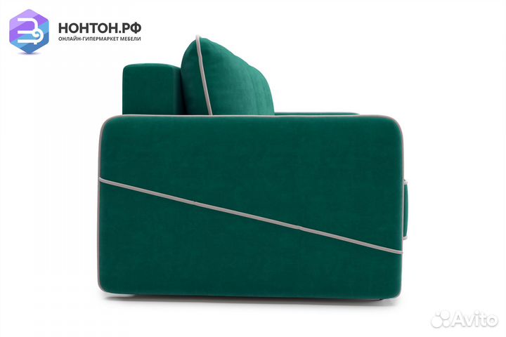 Диван еврокнижка Энерджи 3-х местный изумрудный