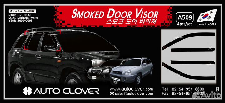 На Санта фе Классик дефлекторы окон ветровики