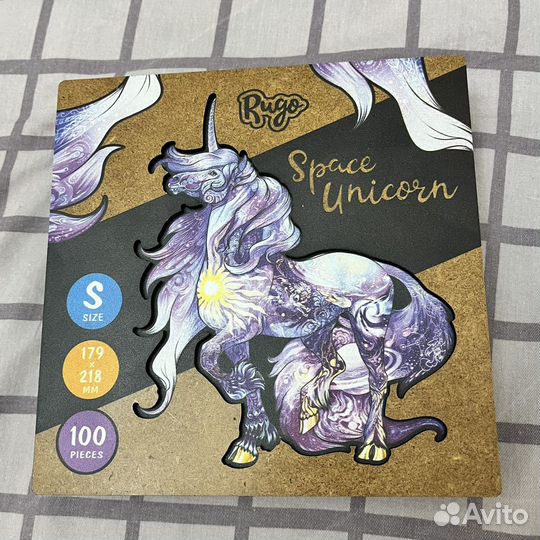 Деревянные пазлы единорог