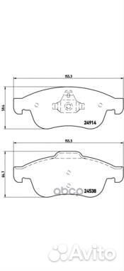 Колодки пер. renault scenic III 11/10 P68050