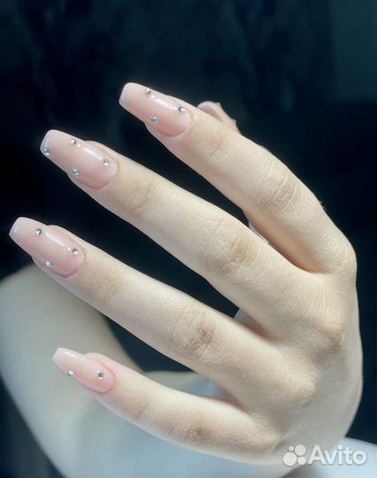 Маникюр покрытие гель лаком наращивание ногтей