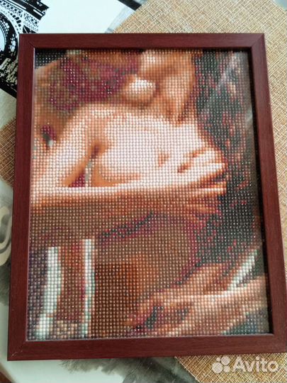Алмазная мозаика готовая в рамке