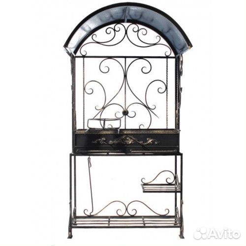 Кованый мангал с крышей