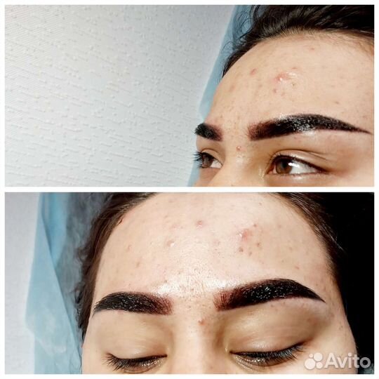 Татуаж растушёвка бровей пудровое напыление