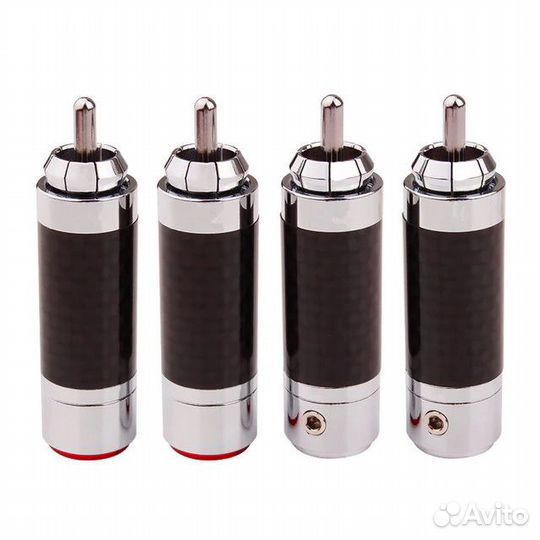 4 RCA разъем из углеродного волокна цанговый