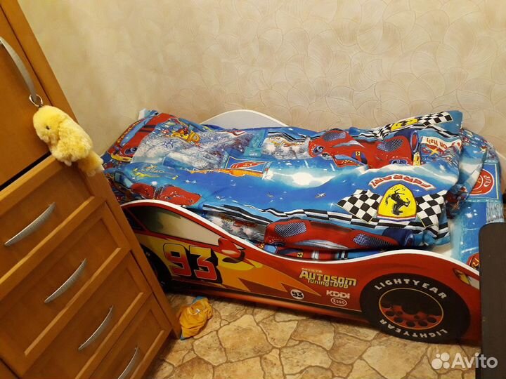 Кровать-машина тачка красная от производителя Бель