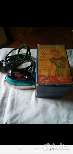 Утюг электрический, дорожный, маленький. СССР