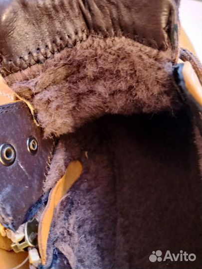 Ботинки новые 44 размер кожа мех зимние