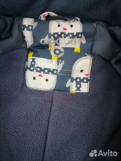 Зимний комбинезон для девочки crokid 68 74