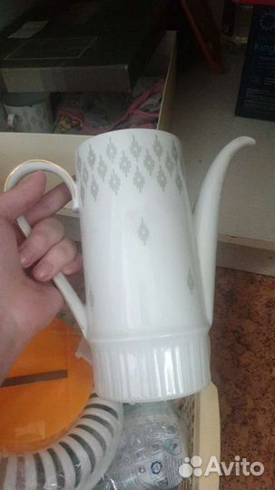 Чайник без крышки фарфор из гдр, volkstedt