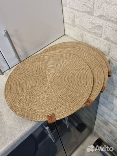 Набор (салфетки/ плейсматы и корзина) из шнура