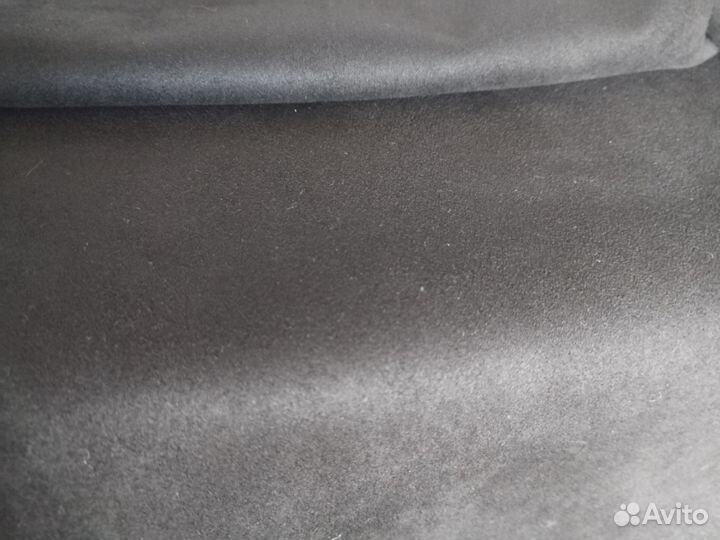 Отрез ткани замша искусственная черная