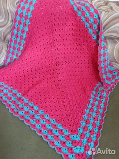 Плед детский вязаный ручная работа