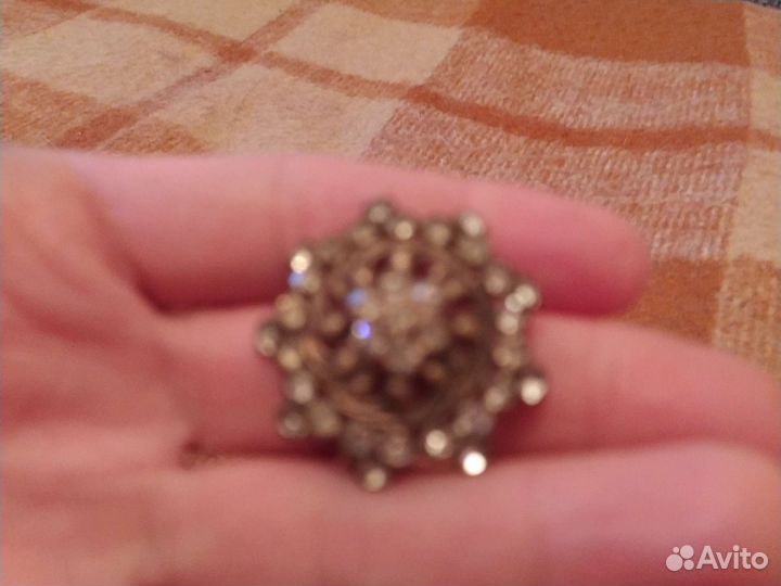 Старинная брошь серебро винтаж