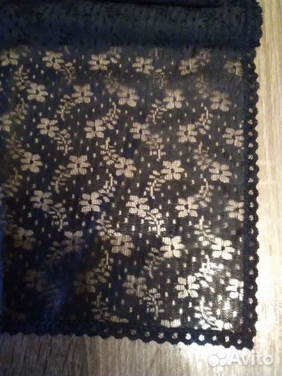 Шарф ажурный новый, размер 45х190 см