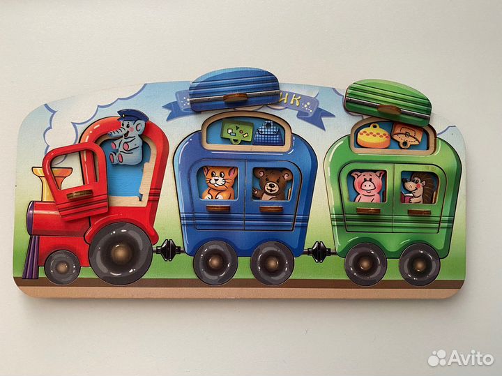 Деревянные игры вкладыши, пазлы