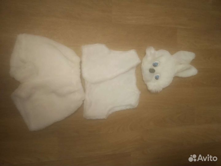 Новогодний костюм зайчика для девочки 98