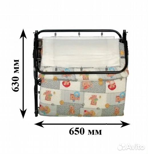 Раскладушка с матрасом новая