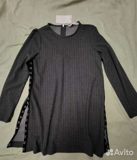 Платье туника Zara, M, серого цвета