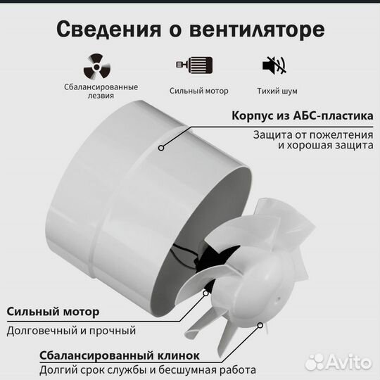 Вентилятор канальный 150 мм