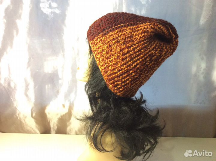 Роскошная шапочка ручной работы, р 55-57, арт 282