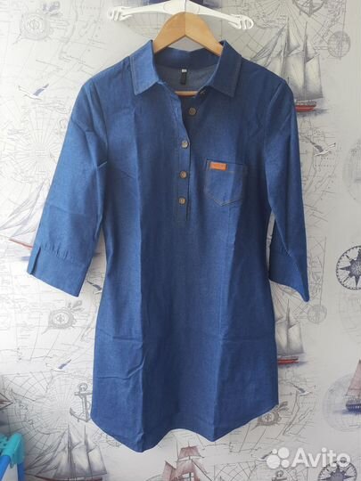 Джинсовое платье женское 44 46