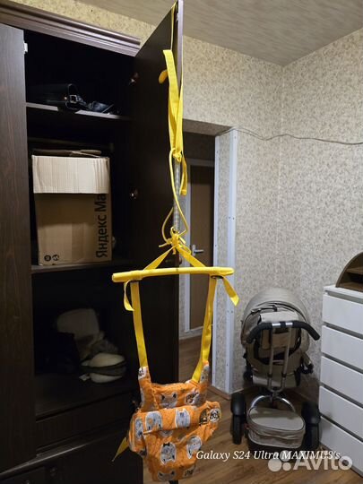 Детская коляска 4в1/качели с музыкой/ бегунки