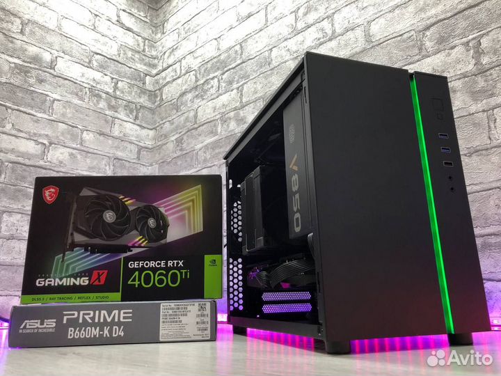 Игровой пк 12400F/RTX4060Ti/RAM16/SSD1Tb