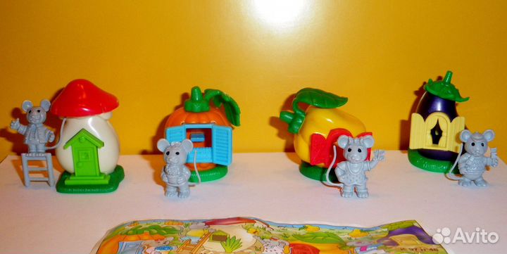 Киндер Кошки с мебелью Мышки в овощах серии К97 98