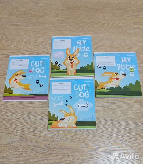 Тетради в клетку с Корги, набор тетрадей Корги