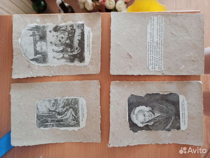 Открытки из бумаги ручного литья