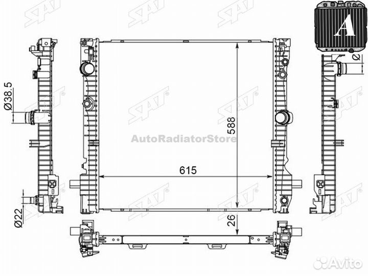 Радиатор BMW X3 17-21 / X4 18-21