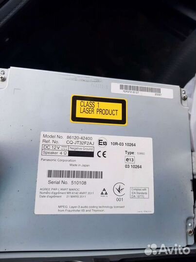 Toyota rav4 магнитола оригинальная