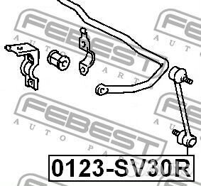 Тяга стабилизатора задняя 0123SV30R