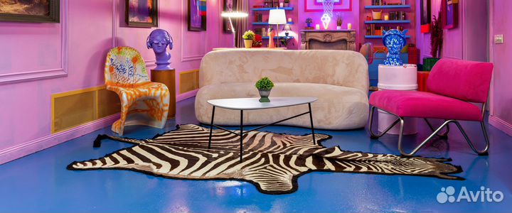 Ковер-шкура зебры